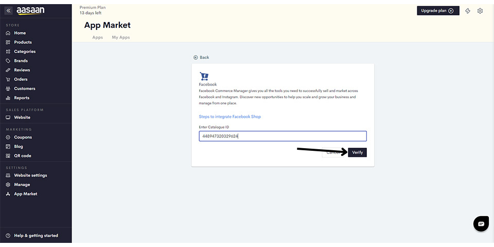 Facebook Domain Verification Step 6