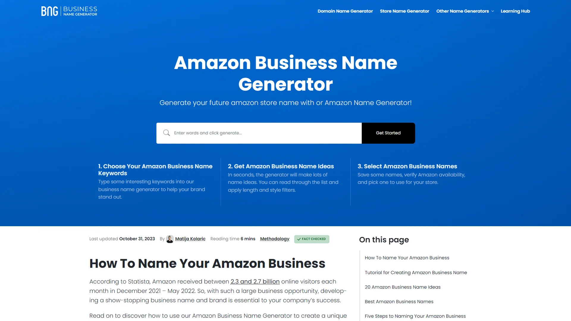 Business name generator